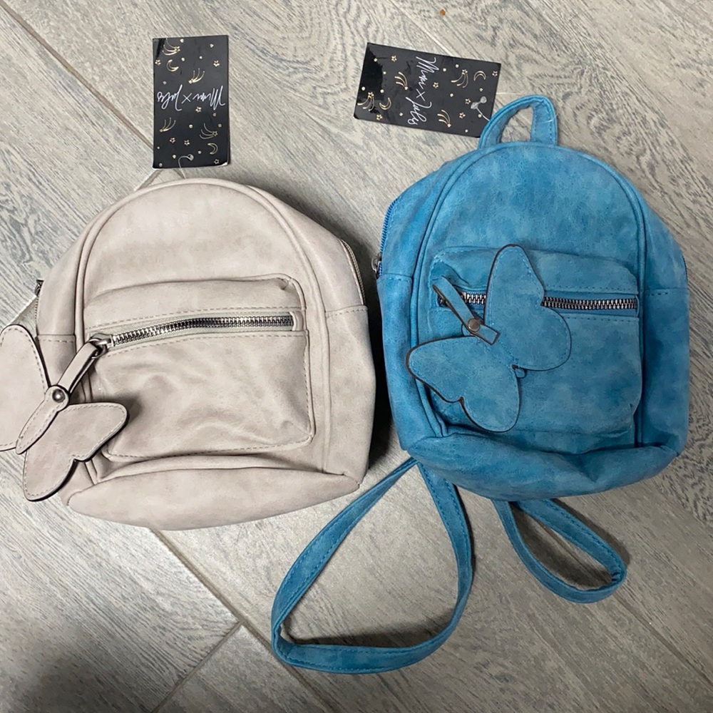 Gray and Blue kids bags